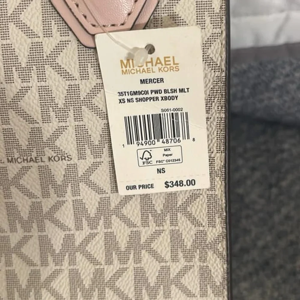 Michael Kors Pink & Beige Mini Crossbody